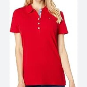 Tommy Hilfiger women's red polo shirt NWT